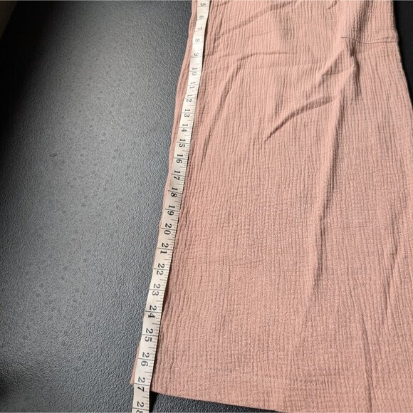 Monrow Gauze Wide Leg Cargo in Pecan Cotton Pull On Elastic High Waist Size XS - Picture 5 of 12